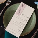 Printed Menus & Place Card Set with Paperclips