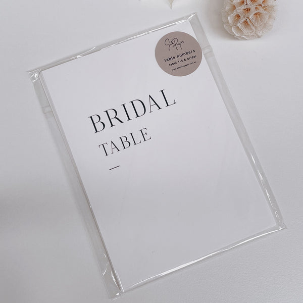 Assorted Pre-Made Table Number Sets - Grace *clearance*