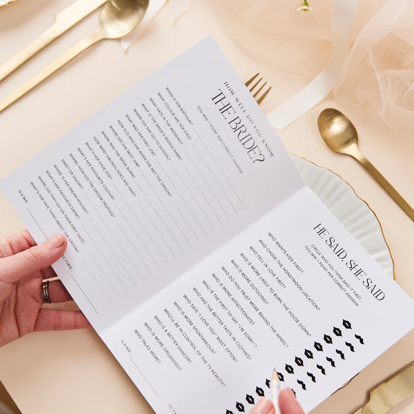 Bridal Shower Games Booklets