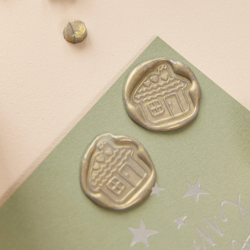 Wax Seal Stamp - Gingerbread House Shape