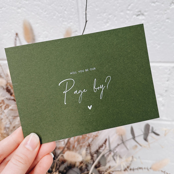 Assorted Proposal Party Card - Forest Green *clearance*