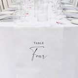 Fabric Table Number runners