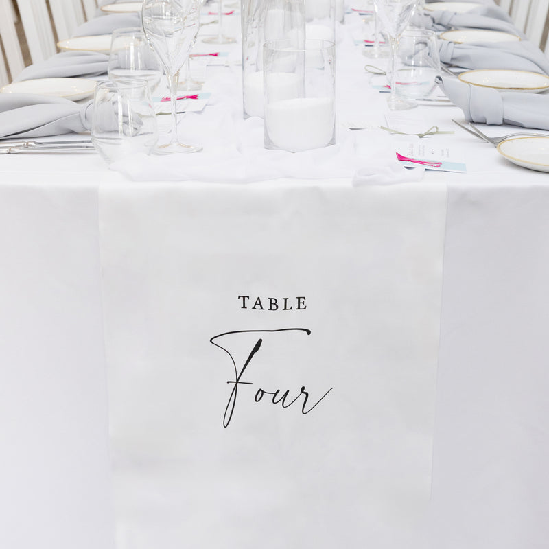 Fabric Table Number runners