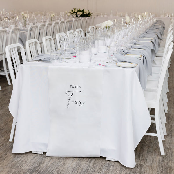 Fabric Table Number runners