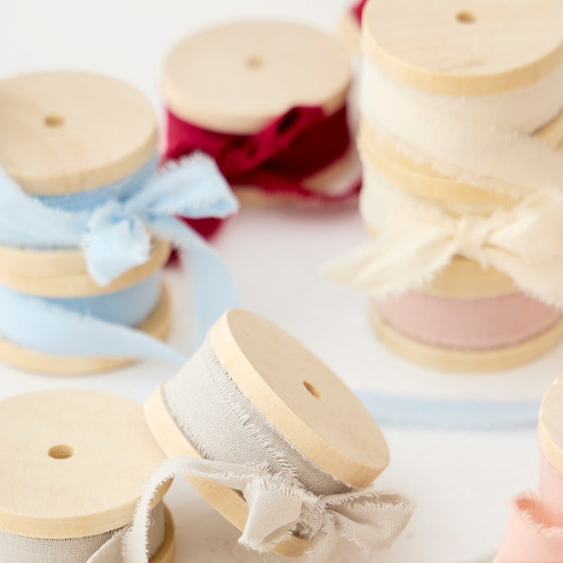 Linen Ribbon Roll - Peach