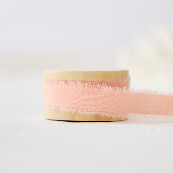 Linen Ribbon Roll - Peach