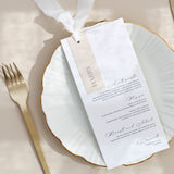 Printed Menus & Place Card Set with Ribbons