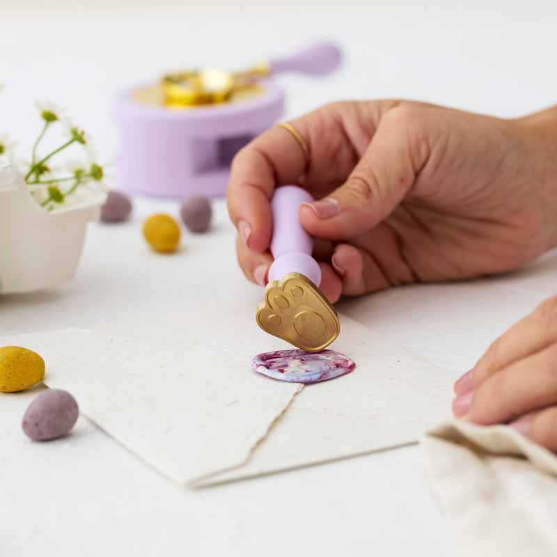 Wax Seal Stamp - Bunny Paw Print