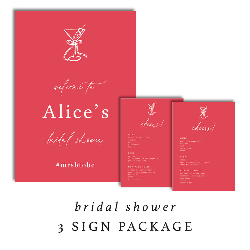 Bridal Shower - Signage Package