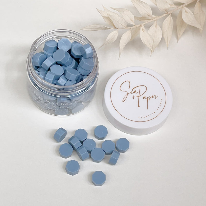 Dusty Blue Sealing Wax Beads
